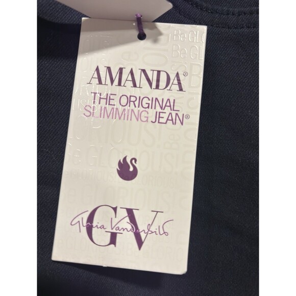 Gloria Vanderbilt Amanda Ultralite Women High Rise Straight Leg Jean Sz 14 - Picture 5 of 8